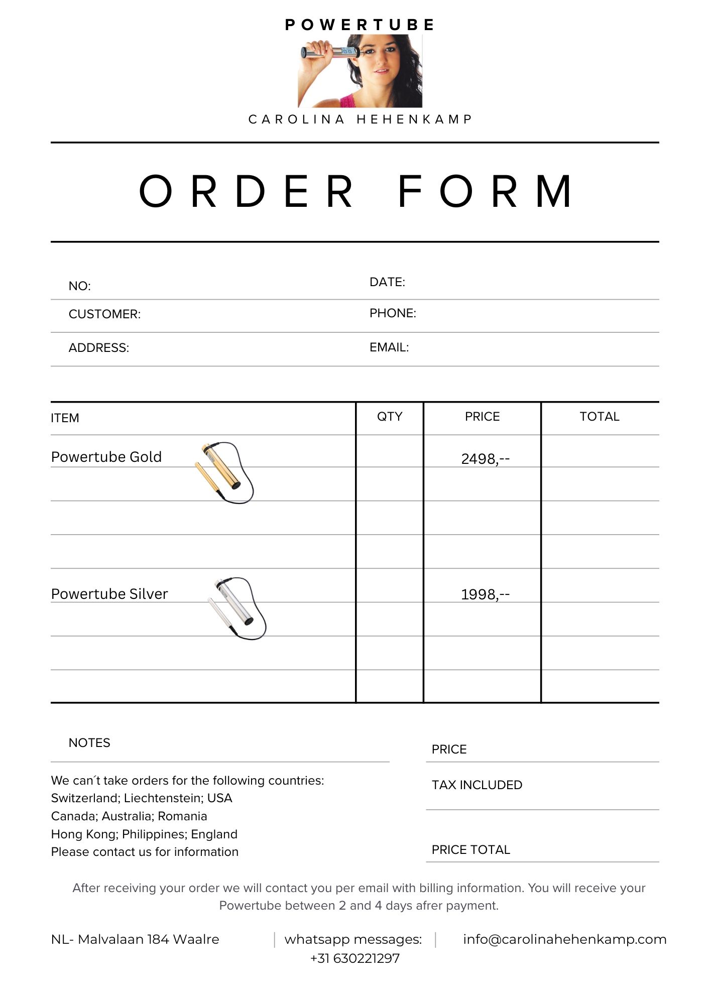 klick hier für Bestell Formular / Order Form